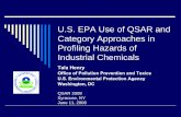 U.S. EPA Use of QSAR and Category Approaches in Profiling ... · 7 ECOSAR to Predict Aquatic Toxicity Web-based program provides user with a list of chemical analogs linked to publically