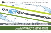 Water Meter and Service Connection Design Criteria Manual · ENGINEERING DEPARTMENT . WATER METER and SERVICE CONNECTION . Design Criteria Manual & Supplementary Specifications .