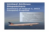 United Airlines Dispatchers … · Compensation Elements –Company Proposal Years of Seniority Monthly Compensation 1st Year $5,125 2nd Year $5,520 3rd Year $5,777 4th Year $6,146