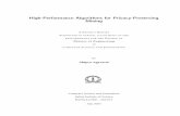 High-Performance Algorithms for Privacy-Preserving Mining · Acknowledgements I am deeply indebted to my supervisor Prof. Dr. J. R. Haritsa whose help, suggestions and encouragement