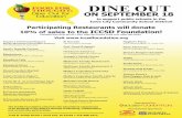 ICCSD Food4Thought11x17 Sept2014 · 2019-06-11 · DINE OUT ON SEPTEMBER 18 to support public schools in the Iowa City Community School District! The ICCSD Foundation enhances the