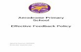 Aerodrome Primary School Effective Feedback Policy · A prerequisite for giving effective feedback is having clear learning intentions and success criteria. To effectively close the