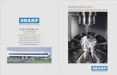 Sharp Industries, Inc. · Accuracy Machine size Floor space Height Weight Door opening Coolant system Number of flood coolant nozzles Coolant tank capacity Chip conveyor Air blower