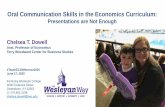 Oral Communication Skills in the Economics Curriculum · 2020-06-25 · Chelsea T. Dowell Asst. Professor of Economics Terry Woodward Center for Business Studies #TeachECONference2020