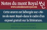 Notes du mont Royal ←  · volumes (poèmes personnels et traductions de textes antiques), disponibles en version électronique auprès des Éditions de l'Arbre d'Or. Sur le site