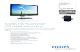 World’s first PowerSensor LED display saves energystatic.highspeedbackbone.net/pdf/Philips 225pl2eb... · GOLD certification ensures that at least 30% of plastic used is Post Consumer