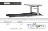 LifeSpan TR1200-DT7 Treadmill Desk Workstation Space Planner · Treadmill Desk DISPLAY READOUTS DESKTOP HEIGHT HEIGHT ADJUSTMENT METHOD WALKING BELT SPEED WALKING SURFACE WARRANTY