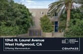 1346 N. Laurel Avenue West Hollywood, CA...washer/dryer. Apartments renovated top-to-bottom with modern ﬁnshes, top-of-the-line Frigidaire appliances, soft close doors and Restoration