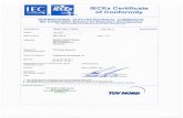lECEx Certificate of Conformity · 2. This certificate is not transferable and remains the property of the issuing body. 3. The Status and authenticity of this certificate may be