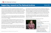 Research Newsletter Summer 2013 - The National Archives · Supporting research at The National Archives | Summer 2013 Supporting research at The National Archives Summer 2013 Welcome