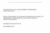 €¦ · Initial Responses of Darlington Borough Council to Representations made on the Core Strategy Publication Draft, Darlington Borough Council , November 2010 . INTRODUCTION