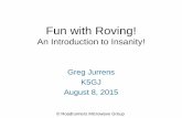 An Introduction to Insanity!k5tra.net/TechFiles/2015 Roving Intro - K5GJ.pdf · © Roadrunners Microwave Group 1 Fun with Roving! An Introduction to Insanity! Greg Jurrens K5GJ August