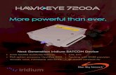 HAWK EYE 7200A - Blue Sky Network...HAWK EYE 7200A Next Generation Iridium SATCOM Device ™ Light as air, More powerful than ever. • ICAO GADSS qualifying features • Rich option