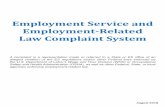Employment Service and Employment-Related Law Complaint … · non‐MSFW, must be allowed 20 working days to respond. A MSFW must be allowed 40 working days to respond. Letters submitted