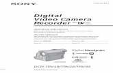 Digital Video Camera Recorder · 2003-01-01 · – NightShot/Super NightShot/ Color Slow Shutter ..... 34 Checking recordings – End search/Edit search/Rec Review ... with Cassette