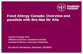 Food Allergy Canada: Overview and parallels with Bra Mat ...€¦ · Food Allergy Canada ”A society that is safer for people living with food allergies and the risk of anaphylaxis