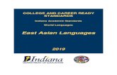 East Asian Languages · 2020-02-26 · 3 2019 Indiana Academic Standards for East Asian World Languages Indiana Department ofEducation At the state level, academic standards allow