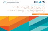WORKING DRAFT Understanding People’s Perspectives on ... · The World Bank Group’s Identification for Development (ID4D) Initiative uses global knowledge and expertise across