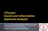 CS224w: Social and Information Network Analysis Jure ...snap.stanford.edu/class/cs224w-2012/slides/01-intro.pdf · Rise of Mobile, Web 2.0 and Social media ... through real applications