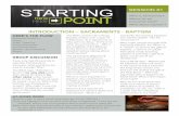 Starting Point Student Guide #1-4 - bethlehemdenver.com · Read through Luther’s Small Catechism pp. 47-53, 202-216. If you are baptized, find out when and where it happened. If