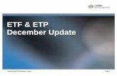 ETF & ETP December Update - London Stock Exchange Group · London Stock Exchange Group Page 2 Listings • 3 new ETFs and 30 other ETPs were listed on London Stock Exchange in December