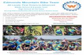 Edmonds Mountain Bike Team€¦ · Edmonds Mountain Bike Team All Levels: First Timers to Advanced Middle School (6-8 grade) Team High School (9-12) Team Serving Edmonds/Mukilteo/Shoreline
