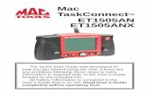 Mac TaskConnect ET1505AN ET1505ANXmactoolsdownloads.service-solutions.com/ET1505ANX/download/00… · Scan Tool requires 4-AAA alkaline batteries only when operating tool without