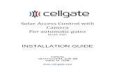 Solar!Access!Control!with! Camera! For!automatic!gates!...For!automatic!gates! Model ASC INSTALLATION GUIDE! CellGate 13619 Inwood Rd., Suite 380 Dallas, TX 75244 ... open reports