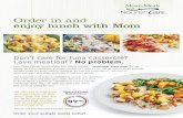Order in and - Mom's Meals Sample Menu Cooler...Order your sample meals today! We want you to experience what your clients will with Mom’s Meals and learn why, for the last six years,
