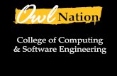 College of Computing & Software Engineering VI - Why Computing is the F… · • Association of Information Technology Professionals (AITP) • College of Computing Competition Team