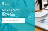 Early Childhood Education directorate · 2019-11-26 · 74% . of services rated Meeting NQS or above. 30% . of services rated exceeding NQS or above. 93% . of services assessed and