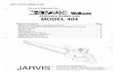 JARVIS® PRODUCTS CORPORATION - Walton's€¦ · If your Jarvis Wellsaw is the 115 volt model, it has a plug that looks like figure "A". If your Jarvis Wellsaw is the 230 volt model,