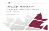 Cities and Communities that Work: Innovative Practices ... · Cities and Communities that Work: Innovative Practices, Enabling Policies By ... strategy for economic renewal and a