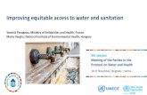 Improving equitable access to water and sanitation · UKRAINE . Amendments regarding sanitation incorporated ... On-going development of a regulatory framework for ... definition