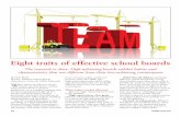 Eight traits of effective school boards · 2017-04-09 · Eight traits of effective school boards The research is clear: High-achieving boards exhibit habits and characteristics that