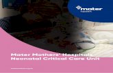 Mater Mothers’ Hospitals Neonatal Critical Care Unitbrochures.mater.org.au/getattachment/Brochures/... · intensive care and special care areas. Your baby will be admitted to the