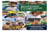 Summer 2018 - Heathwood Hall Episcopal School...Summer Programs at Heathwood Hall Dear Midlands Families, Thank Thank you for your interest in Summer Programs at Heathwood Hall! We
