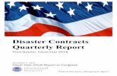 Disaster Contracts Quarterly Report - Disaster... · In FY 2018 Q3, FEMA issued 1,544 contract actions having a total value of approximately $876,177,535. The term“issued” excludes