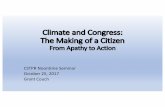 From Apathy to Action - Center for Science and Technology ...sciencepolicy.colorado.edu/news/presentations/couch.pdf · From Apathy to Action CSTPR Noontime Seminar October 25, 2017