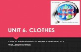 UNIT 6. CLOTHES · I do not like those jeans. I don’tlike those jeans. DO / DOES SUBJECT BASE FORM OF VERB COMPLEMENT Do / Does Subject Base Form Comp. Do I need a tie? you Does