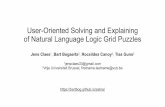 User-Oriented Solving and Explaining of Natural Language ... · User-Oriented Solving and Explaining of Natural Language Logic Grid Puzzles Jens Claes1, Bart Bogaerts2, Rocsildes