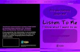 Are you talking about me? Listen To Me - York C4 Listen … · Listen to Me Lie Me Listen to Me Lie Me 1 There are four booklets in the “Listen To Me” series. Please read the