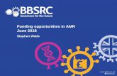Funding opportunities in AMR June 2018 · Networks in Industrial Biotechnology and Bioenergy •Distribute small pots of money, mainly as proof of concept grants (~£50k-£100k) and