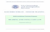 READING AND USING CASE LAW - Homepage | USCIS€¦ · follow. During the course of your work you may need to research, read, and cite to case law if: the law on a particular issue