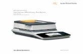 Sartorius Moisture Analyzer...moisture content of materials of liquid, pasty, and solid substances using the thermogravimetric method . Only use the analyzer for this purpose . Any