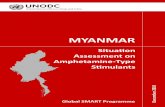 MYANMAR - unodc.org · Myanmar, authorities in Myanmar and Thailand conﬁ rm that manufacture occurs in the Golden Triangle and that the majority of crystalline methamphet-amine