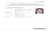 A. Personal Information - scienceweb.gr · 2012-05-11 · Conditioning Association (NSCA), USA, 1994. Ioannis G. Fatouros 2012 3 D. Professional Experience/Background Academic appointments
