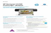 HP Designjet Z5400 PostScript® ePrinter · Printer 1770 x 721 x 1050 mm (69.7 x 28.4 x 41.3 in) Shipping 1930 x 770 x 710 mm (76 x 30.3 x 28 in) Weight Printer 86 kg (189 lb) Shipping