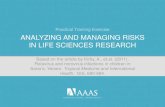 Practical Training Exercise ANALYZING AND MANAGING … STUDY Kirby...Practical Training Exercise . ANALYZING AND MANAGING RISKS IN LIFE SCIENCES RESEARCH . Based on the article by