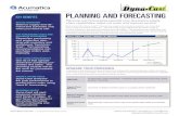 KEY BENEFITS PLANNING AND FORECASTING · Forecasting Dyna-Cast forecasting predicts future sales by forecasting each item using multiple methods. Then it selects the best method for